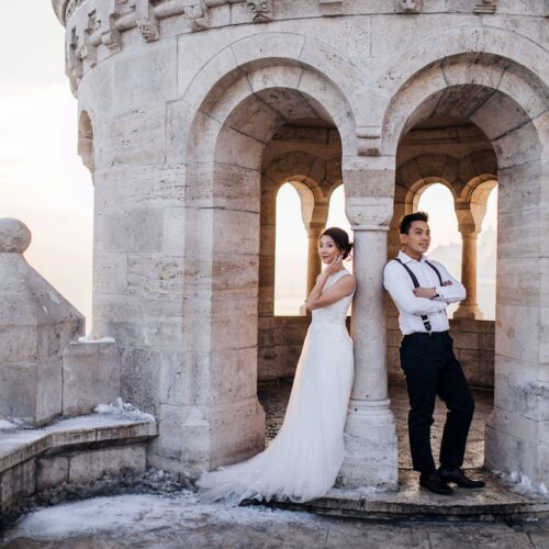 A bride and groom considering the top 5 benefits of a marquee wedding in 2027