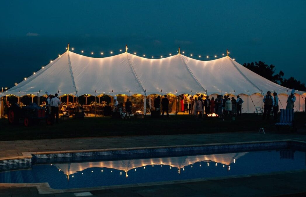 traditional marquees surrey, traditional pole marquee hire surrey