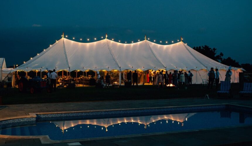 traditional marquees surrey, traditional pole marquee hire surrey
