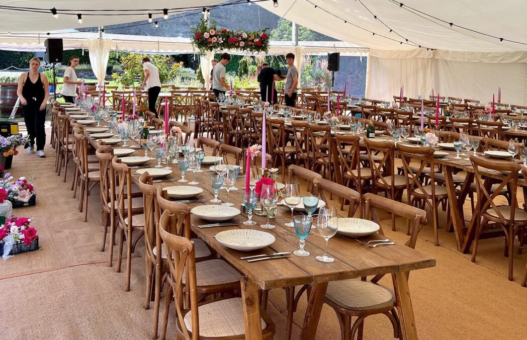One of our marquee interiors