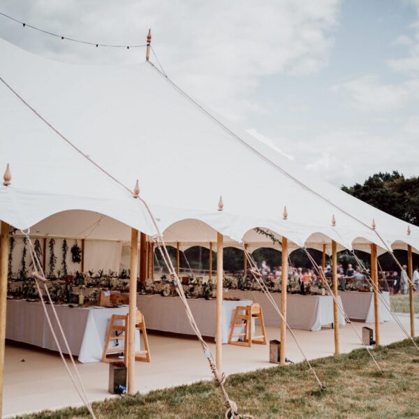Traditional Marquee with Banquetting wedding marque